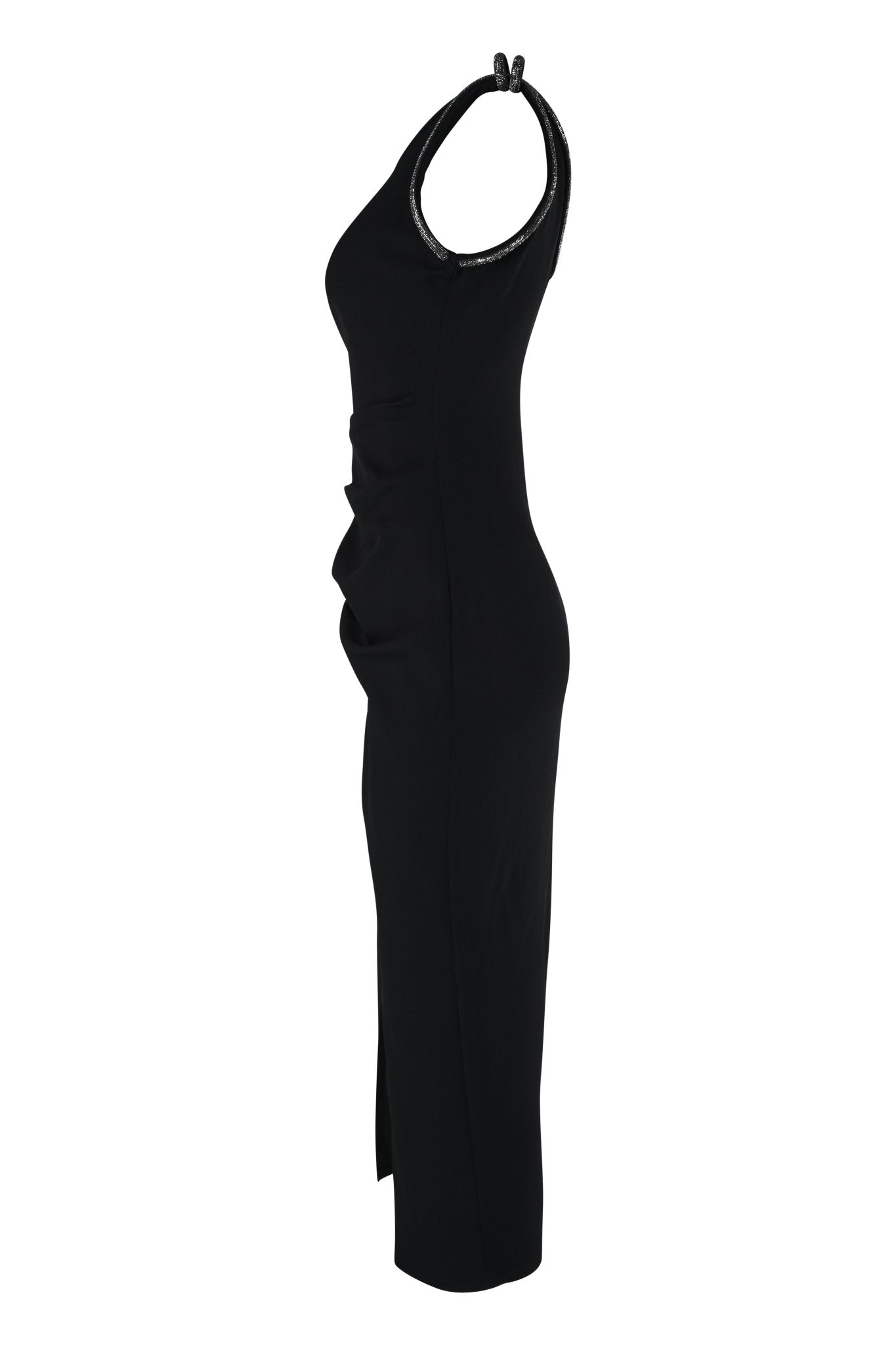 Black Midi Mono - Sleeve Dress - House of Banke