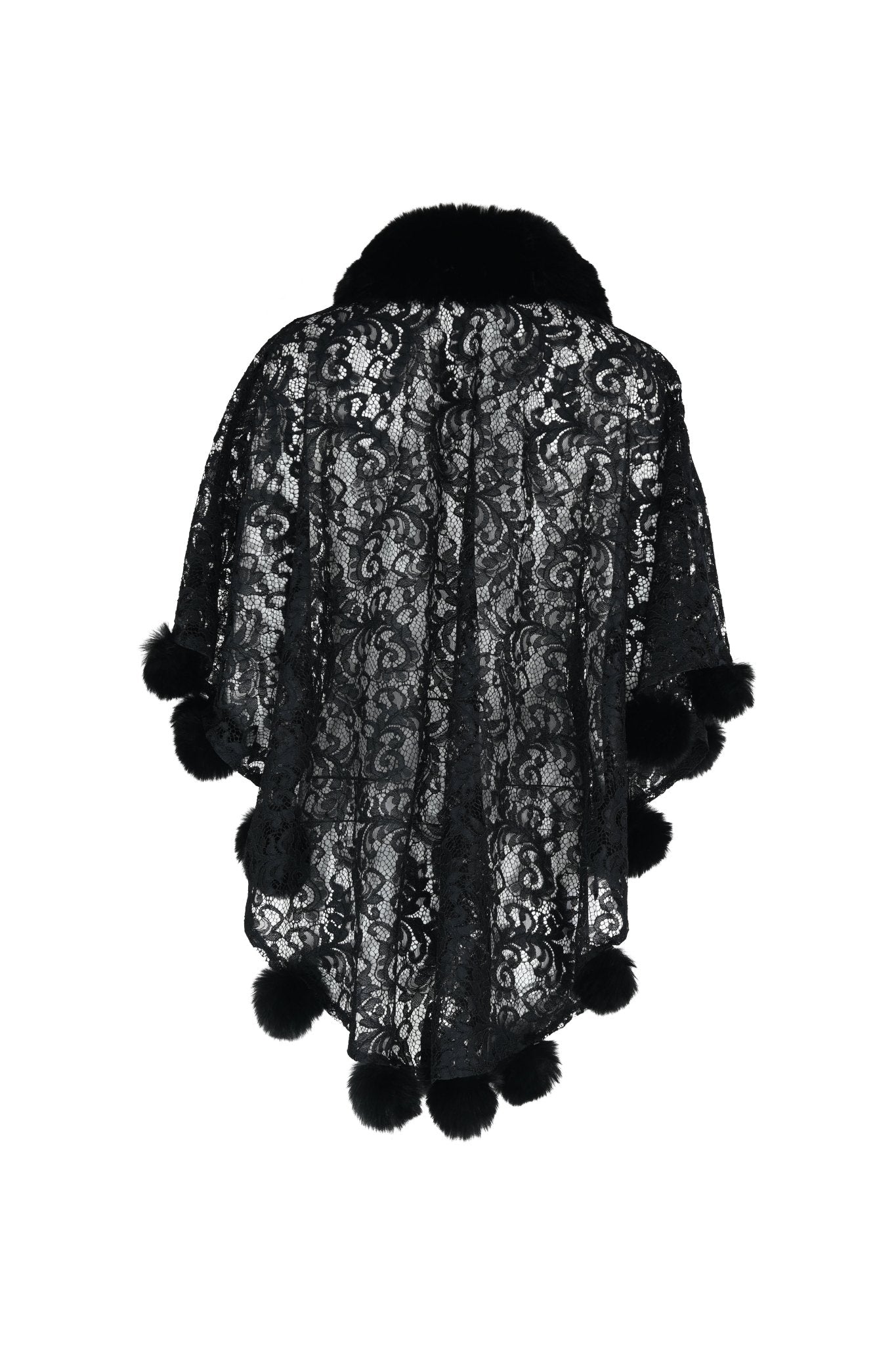 Noir Prestige Fur - Lace Cape - House of Banke