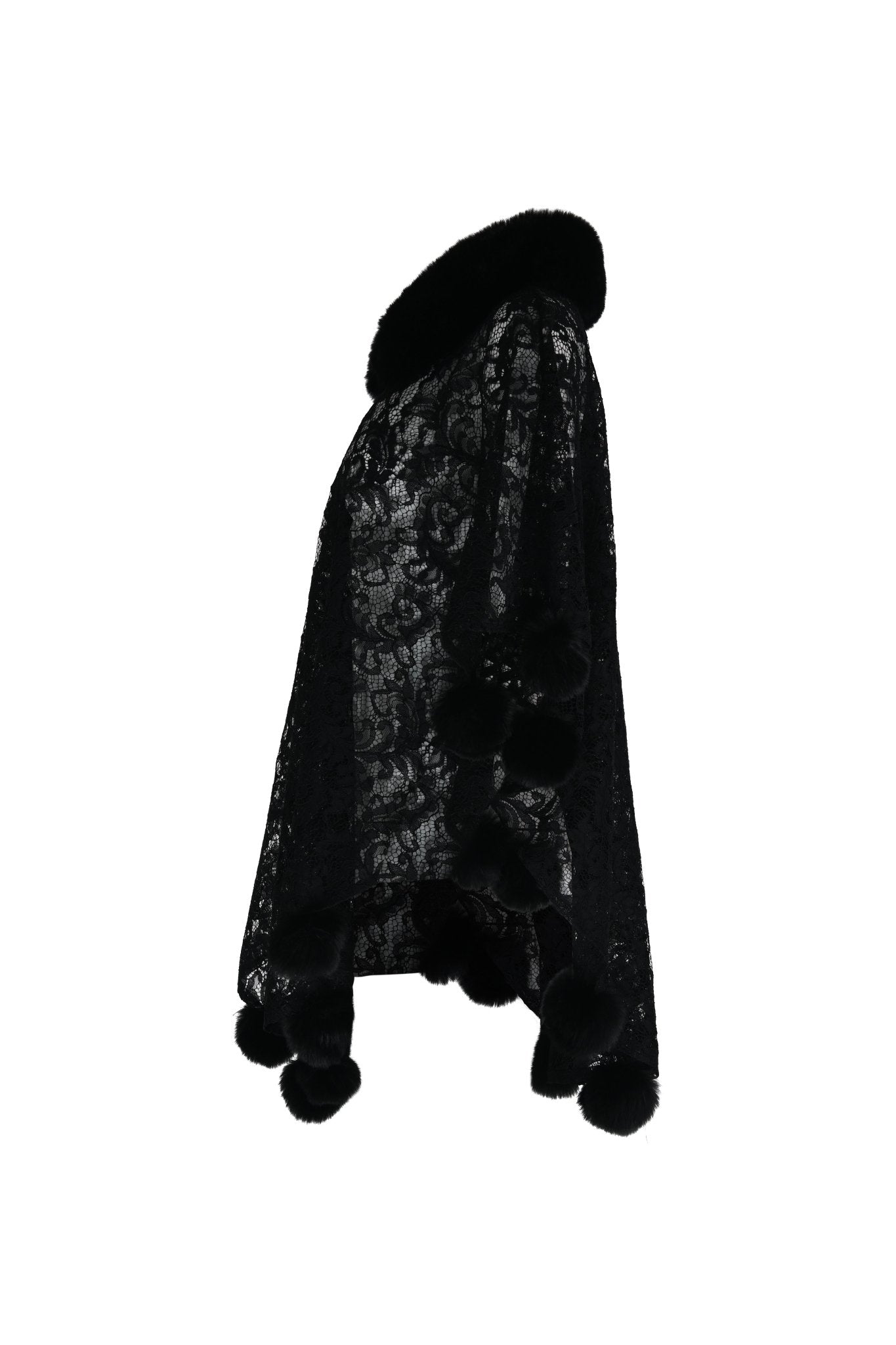 Noir Prestige Fur - Lace Cape - House of Banke