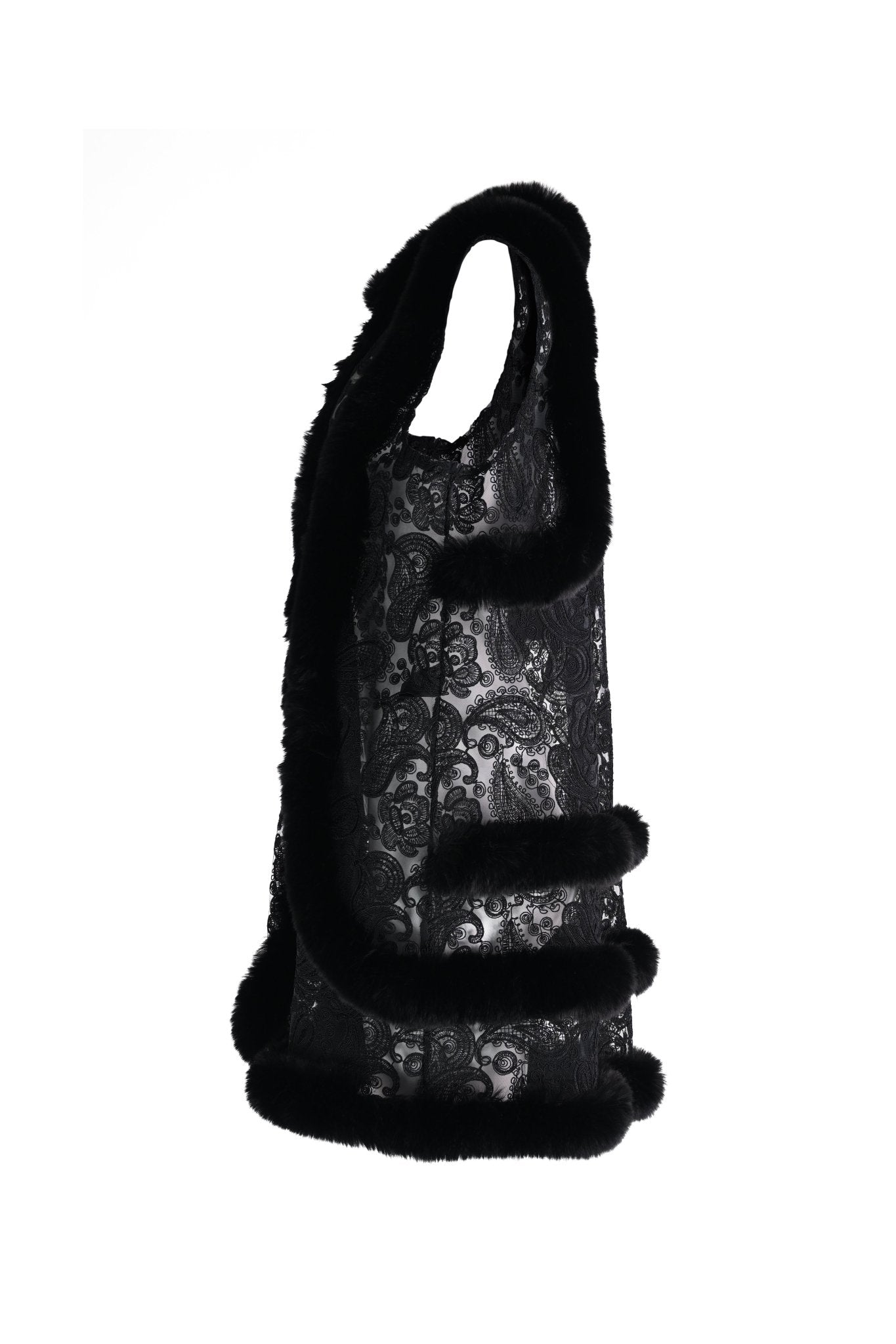 The Nyra Lace Fur - Trimmed Ve - House of Banke