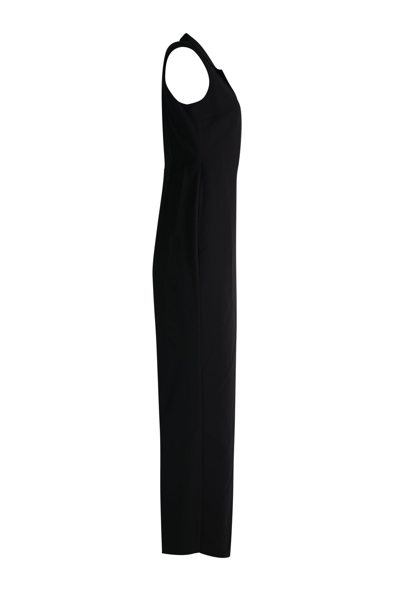 The Femme Fatale Sleeveless Jumpsuit — Noir (Black) - House of Banke
