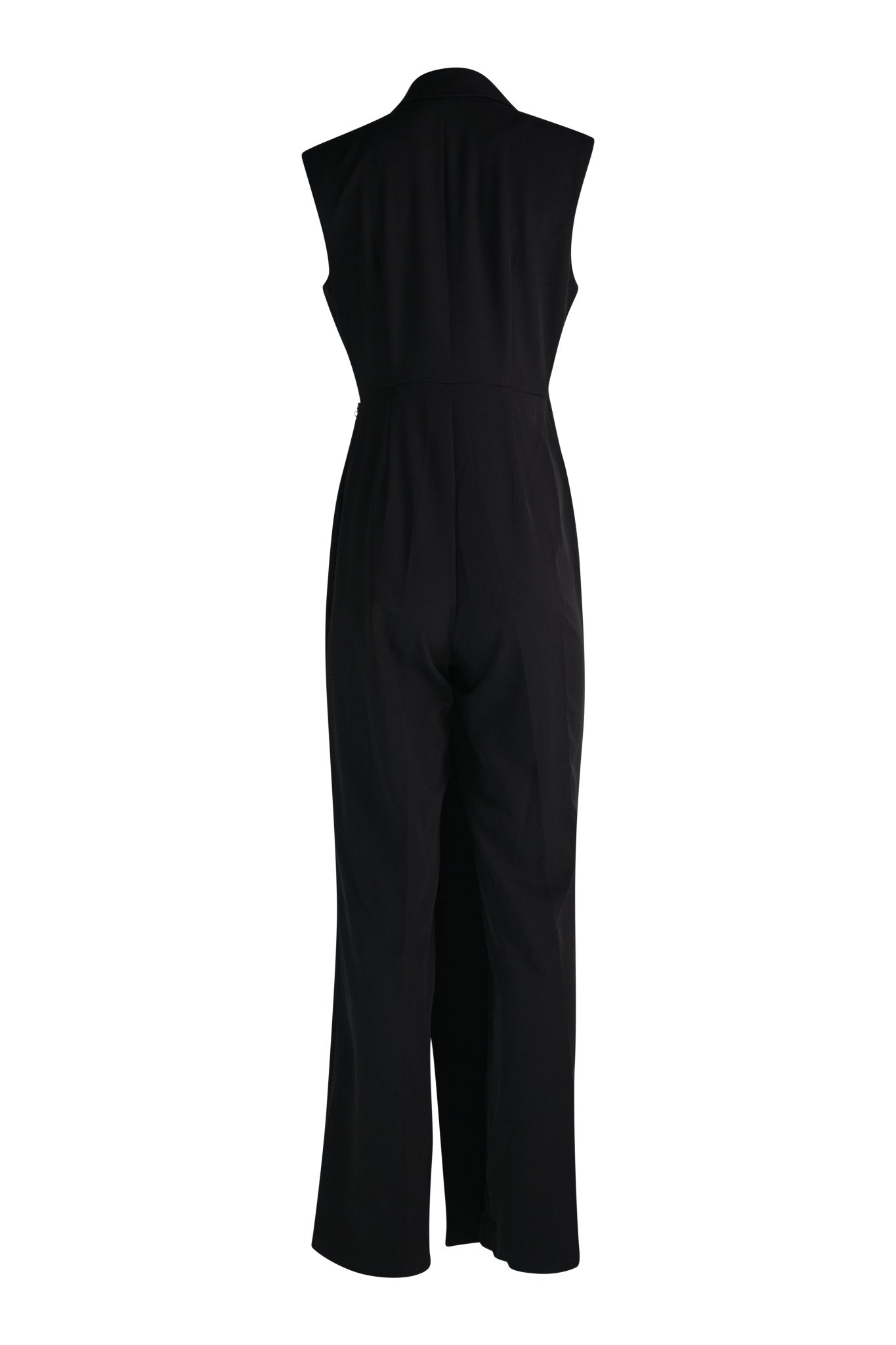 The Femme Fatale Sleeveless Jumpsuit — Noir (Black) - House of Banke
