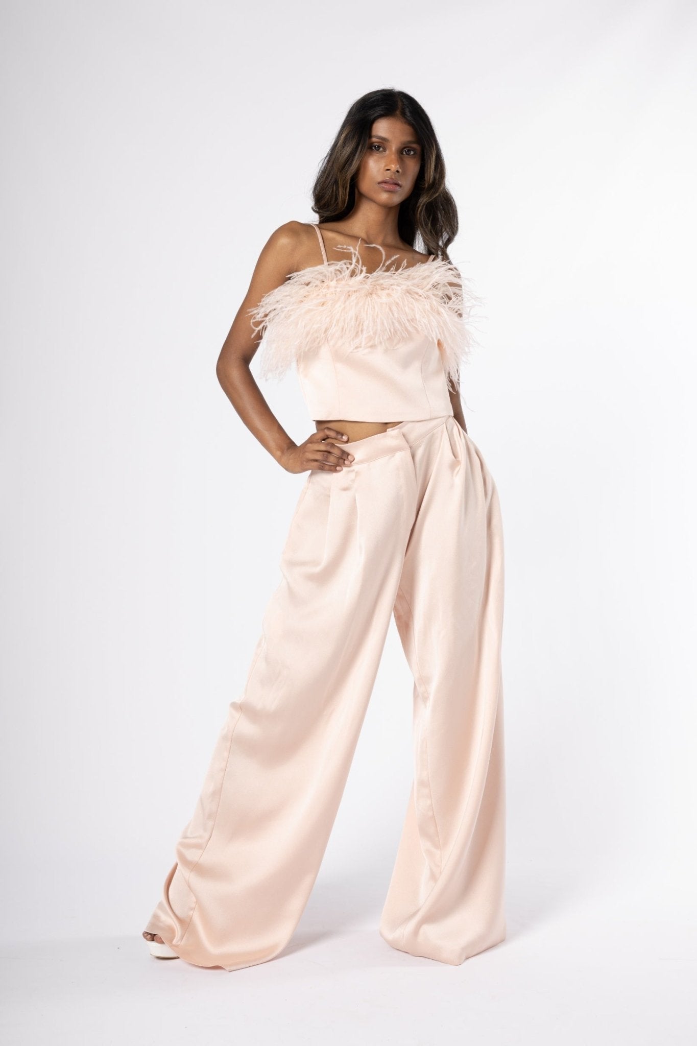 Feather Trimmed Opulent Set - House of Banke