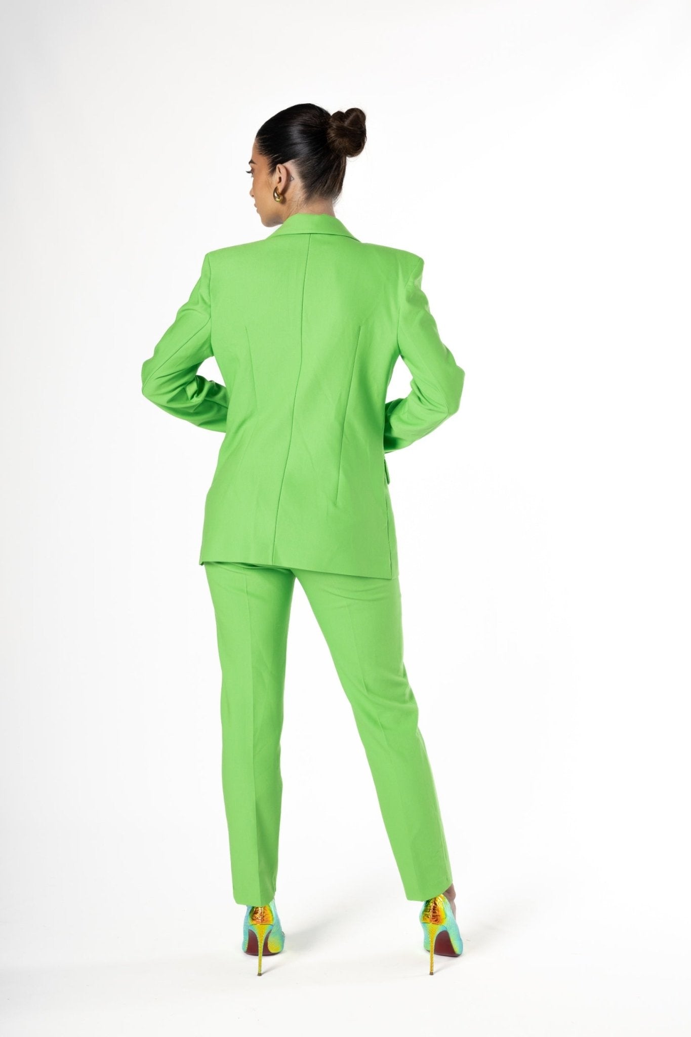 Gone Rogue Lime Green Blazer Set - House of Banke