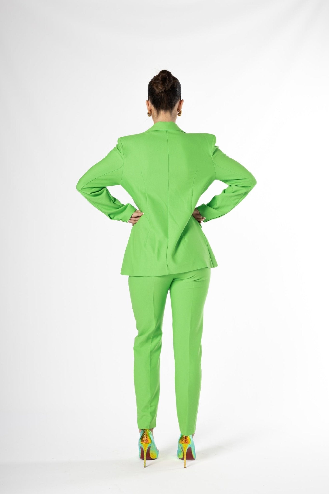 Gone Rogue Lime Green Blazer Set - House of Banke