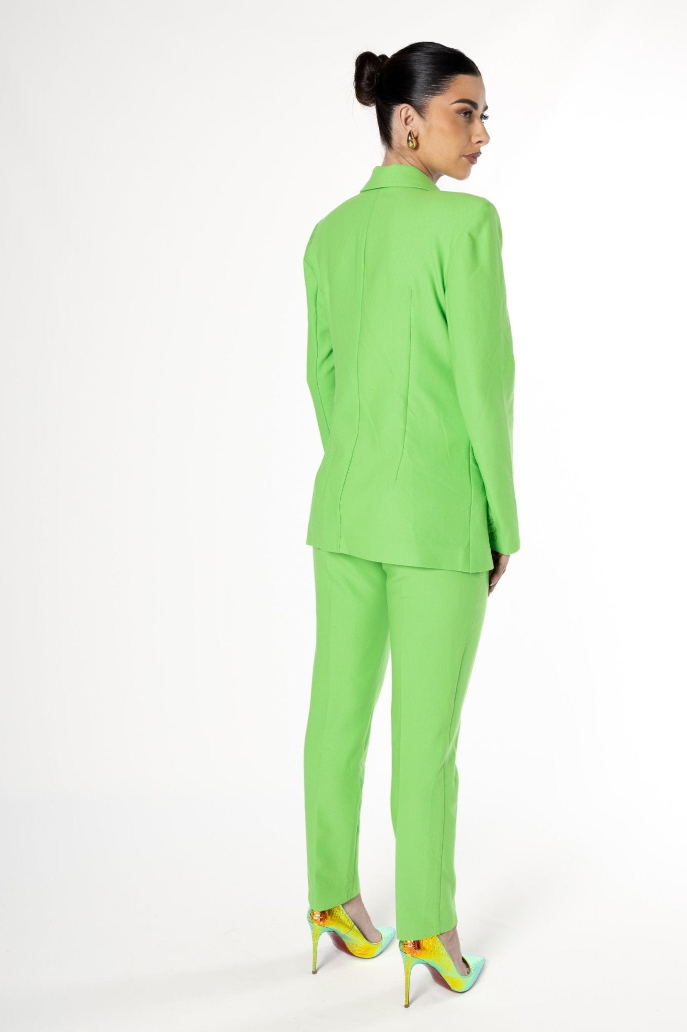 Gone Rogue Lime Green Blazer Set - House of Banke