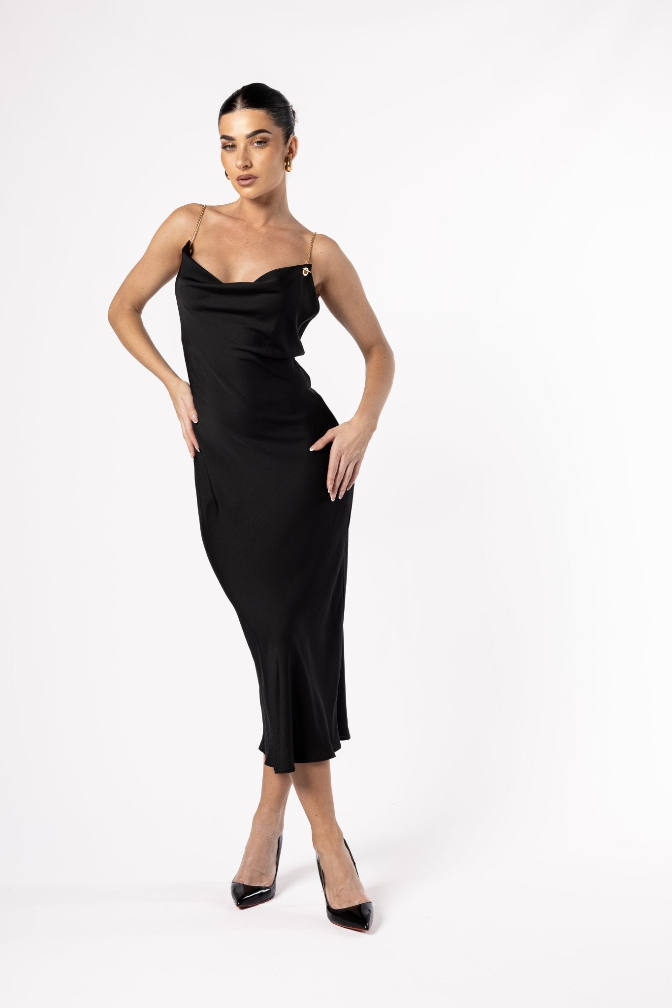 LuxSilk Dress Black - House of Banke