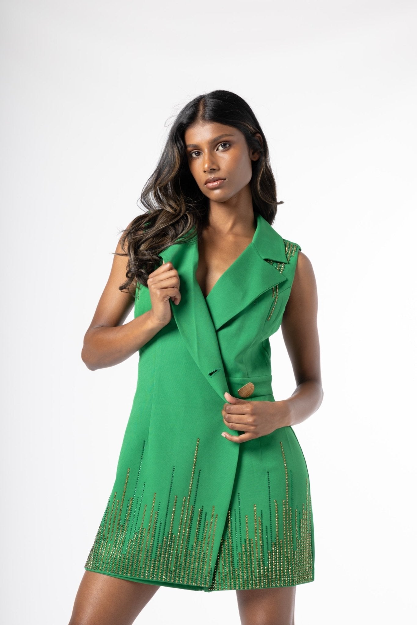 Luxe Playsuit Green - House of Banke