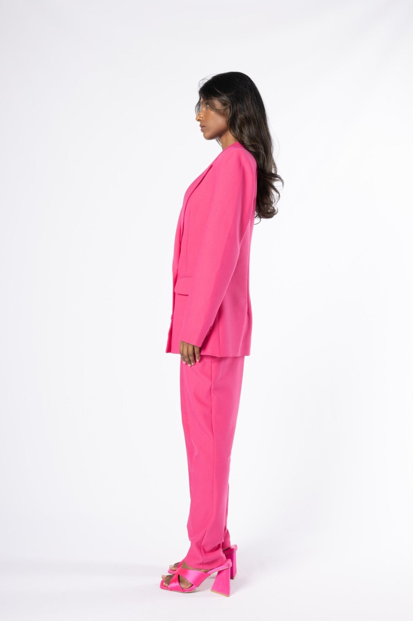 Gone Rogue Fuchsia Blazer Set - House of Banke
