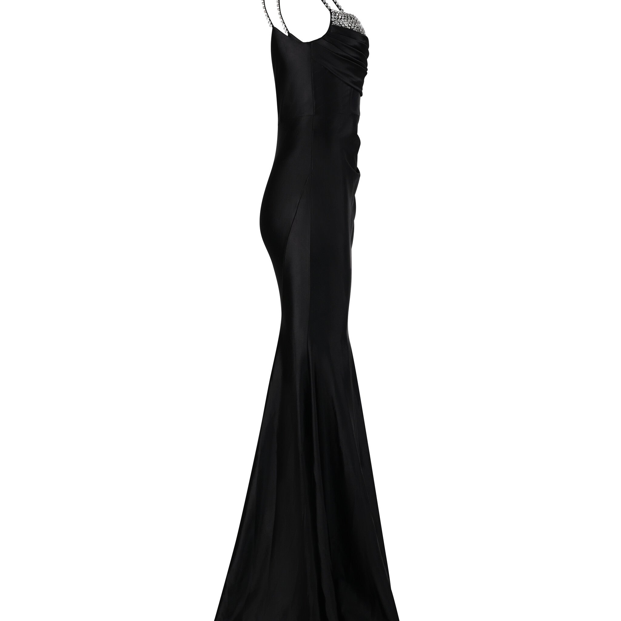 Black Crystal - Embellished Gown - House of Banke