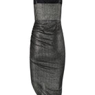 Noir Asymmetric Hem Cowl Dress - House of Banke