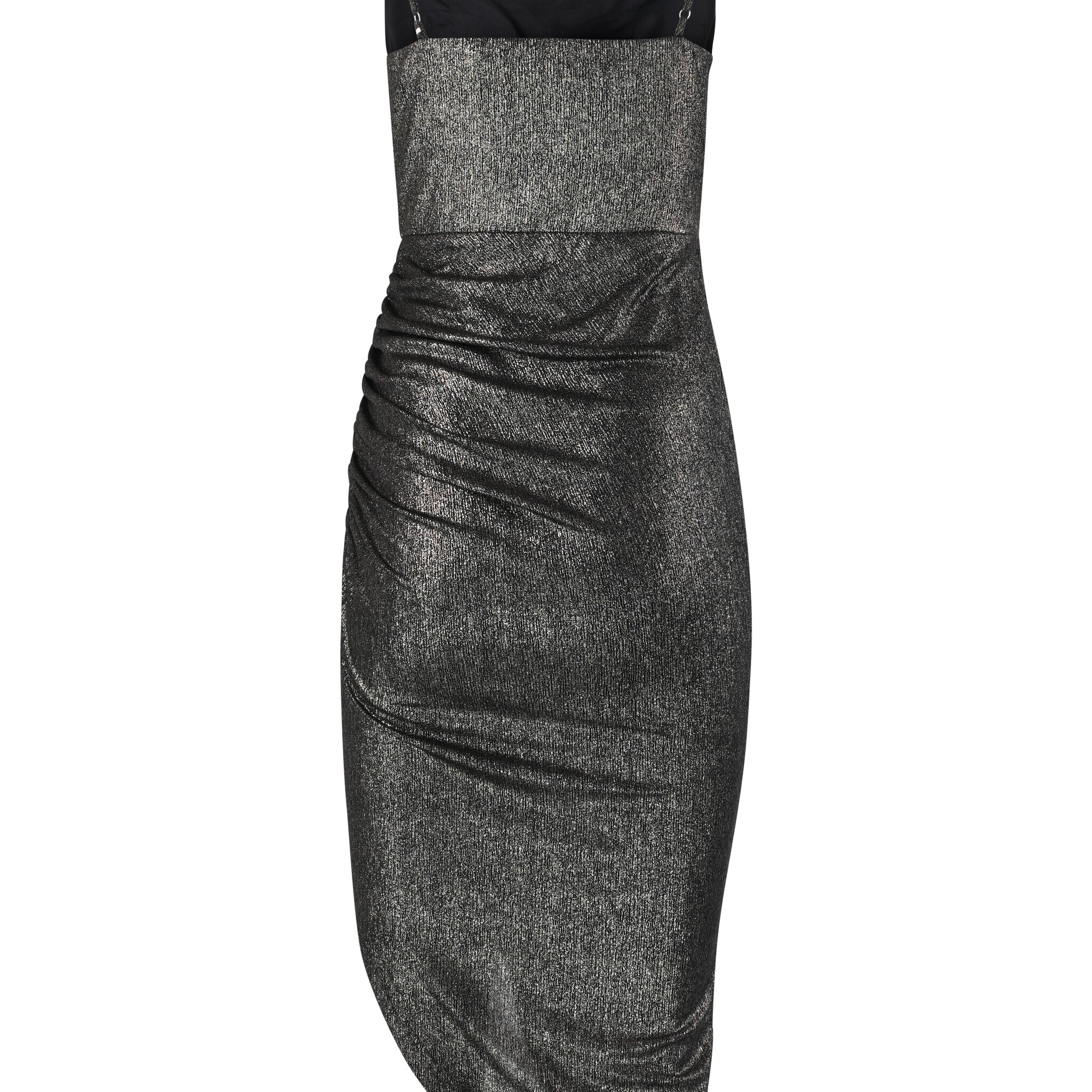 Noir Asymmetric Hem Cowl Dress - House of Banke