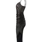 Noir Asymmetric Hem Cowl Dress - House of Banke