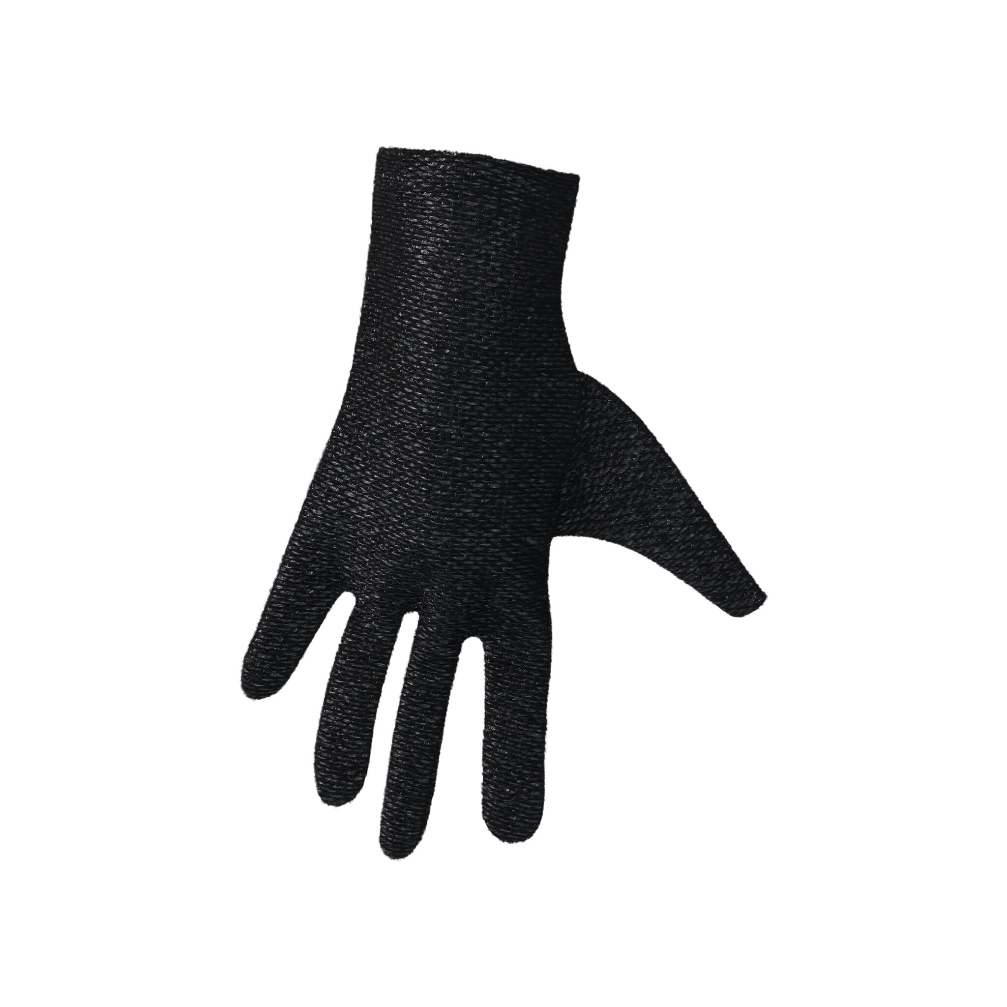 Black Sculpted Midi Dress with Matching Gloves - House of Banke