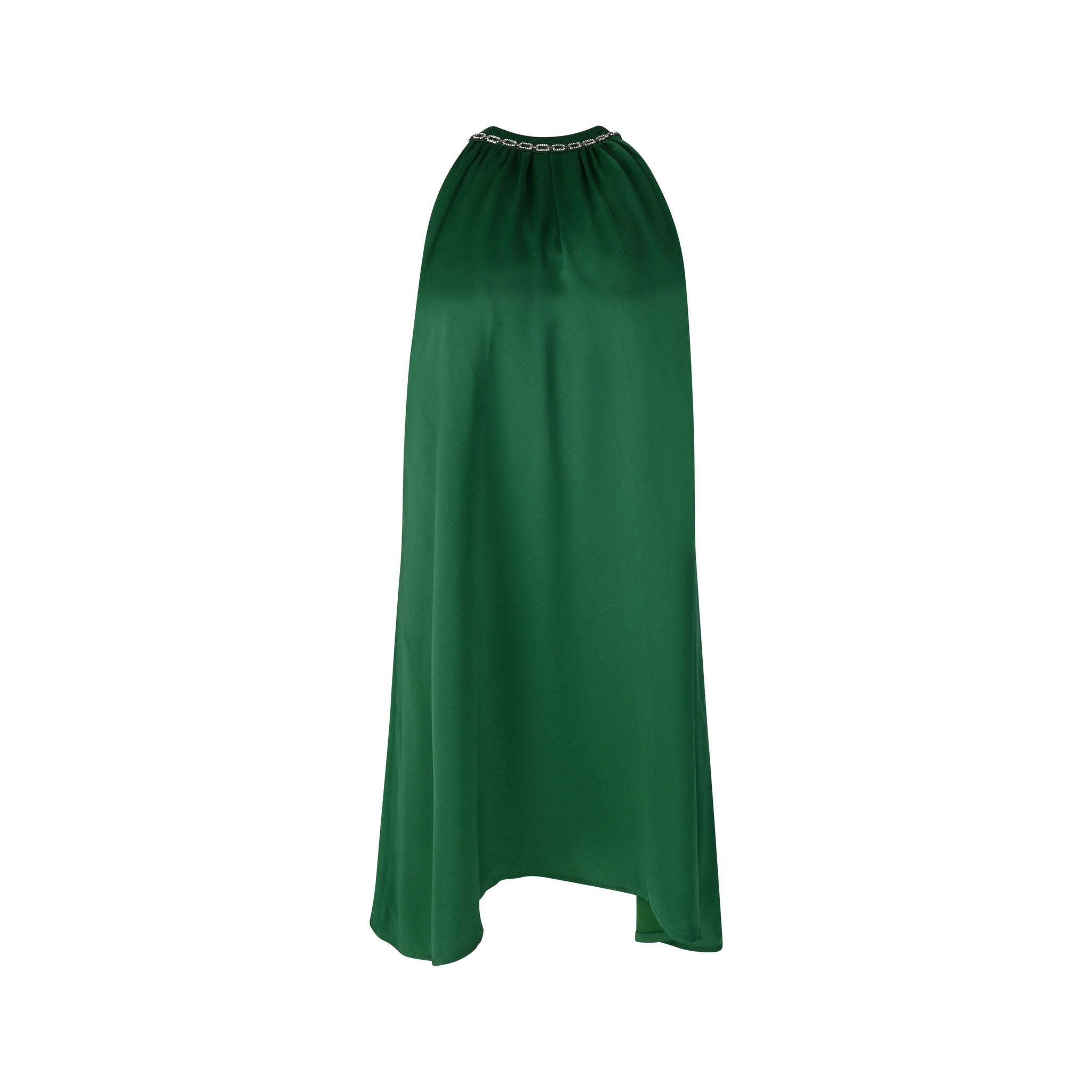 Emerald Crystal - Chain Halter Gown - House of Banke