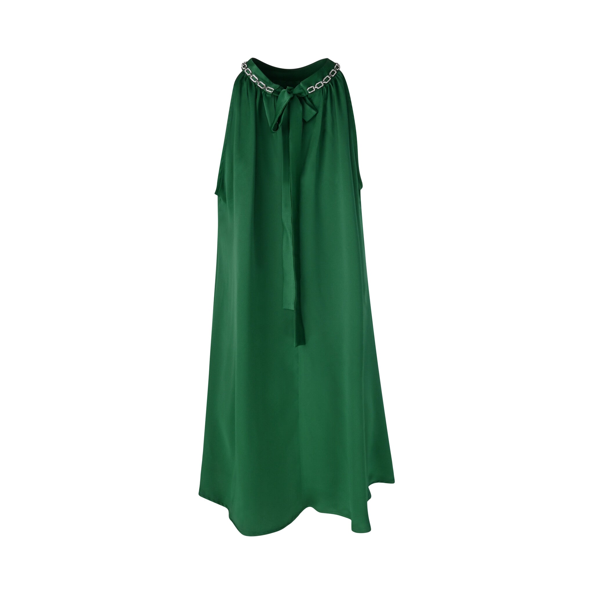 Emerald Crystal - Chain Halter Gown - House of Banke