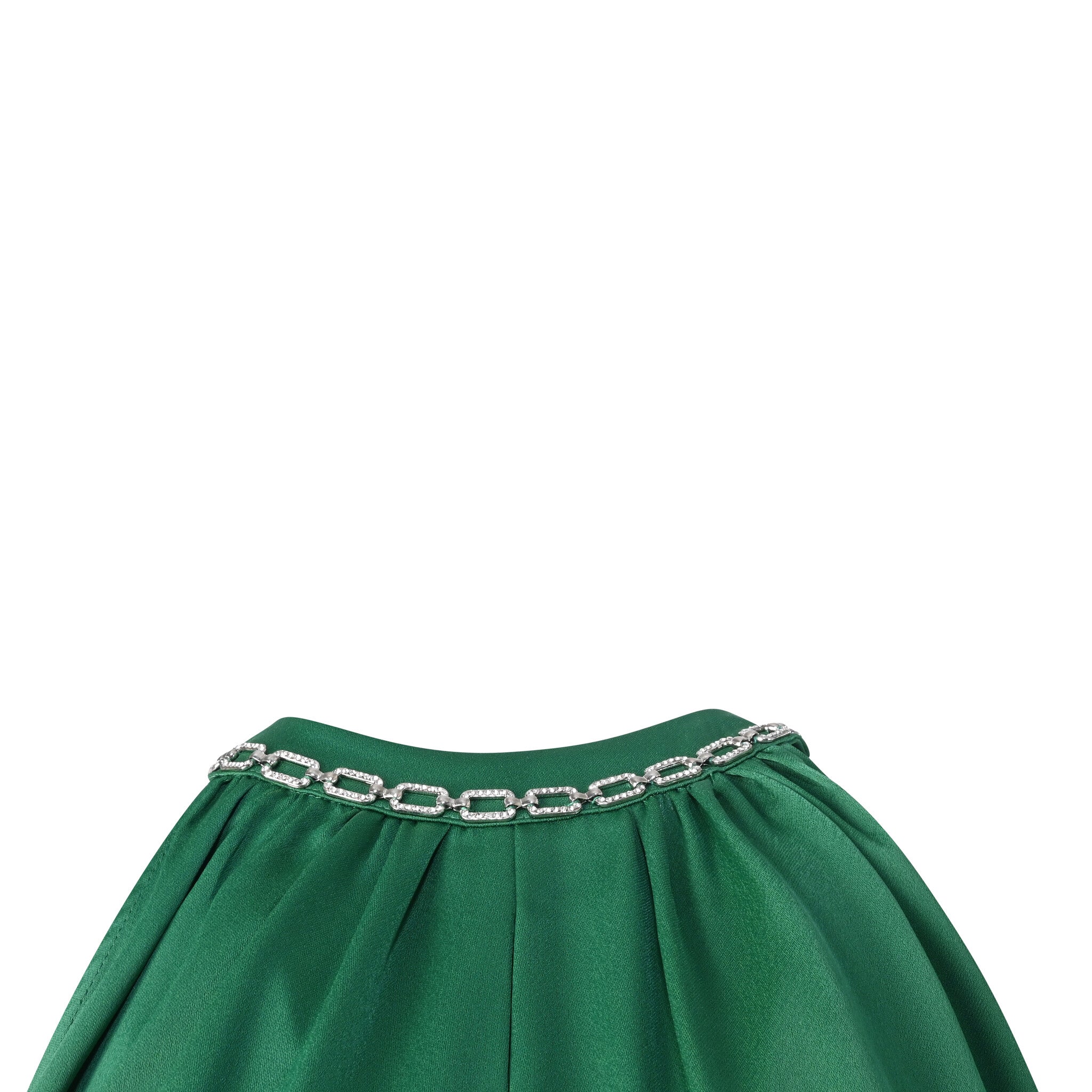 Emerald Crystal - Chain Halter Gown - House of Banke