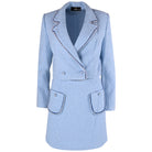Mira Tweed Blue Suit - House of Banke