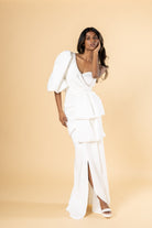 Astral Mono - Sleeve White Dress - House of Banke