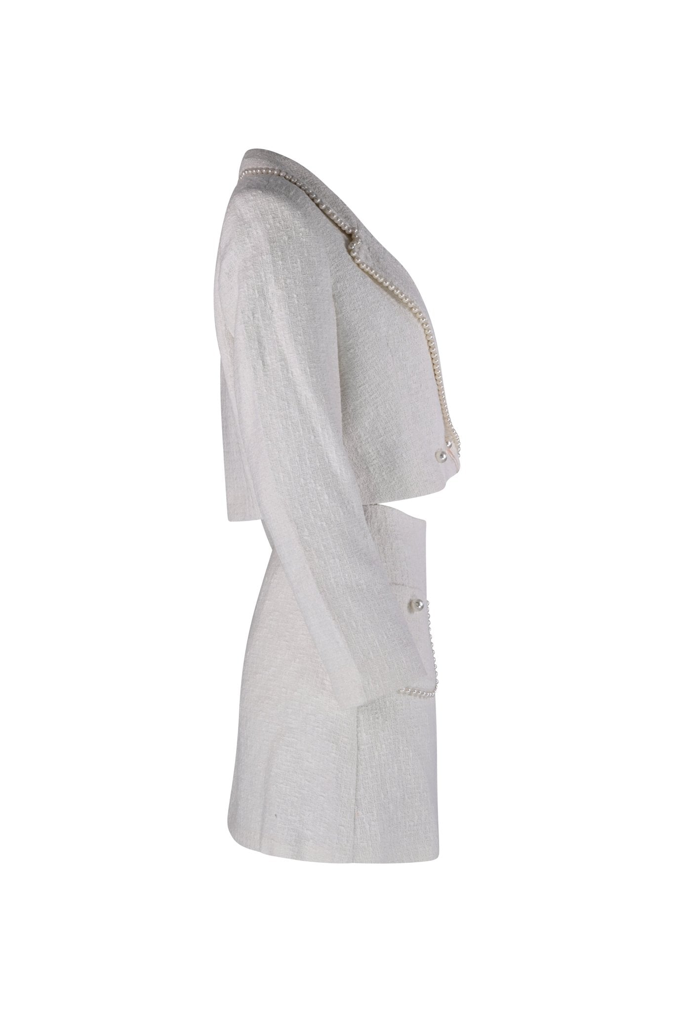 Mira Tweed Ivory Suit - House of Banke