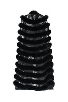 Noir Sheer Feathered Poncho - House of Banke