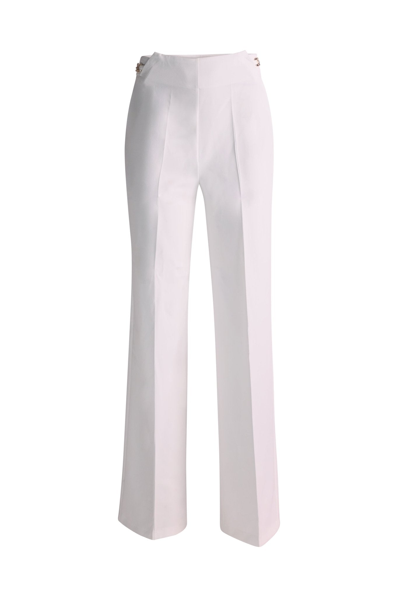 The Gold Link Flare Pants – Ivory Edition - House of Banke