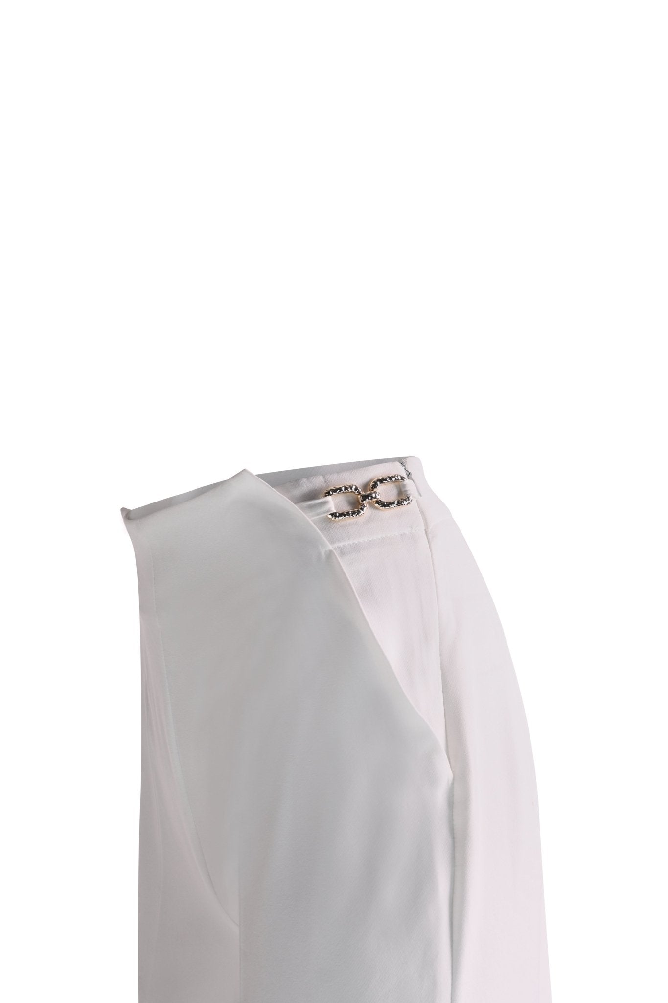 The Gold Link Flare Pants – Ivory Edition - House of Banke