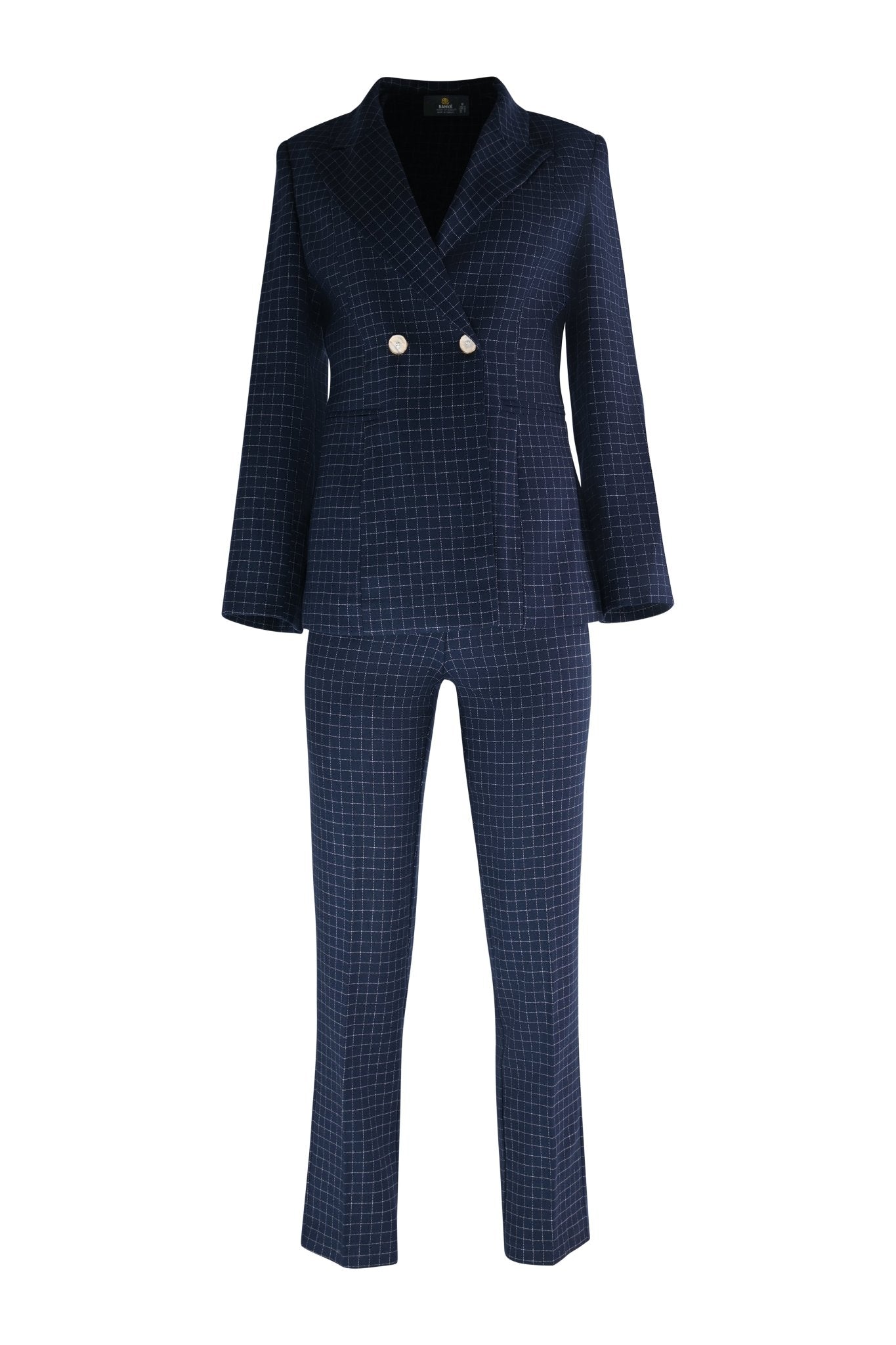 The Navy Check Blazer Set - House of Banke