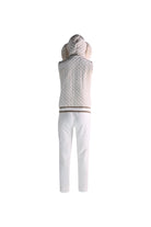 Snowbloom Quilted Hoodie Vest – Ivory - House of Banke
