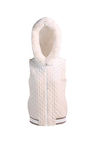 Snowbloom Quilted Hoodie Vest – Ivory - House of Banke