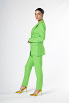 Gone Rogue Lime Green Blazer Set - House of Banke