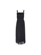 Laurel Chantilly Black Lace Corset Midi Dress - House of Banke