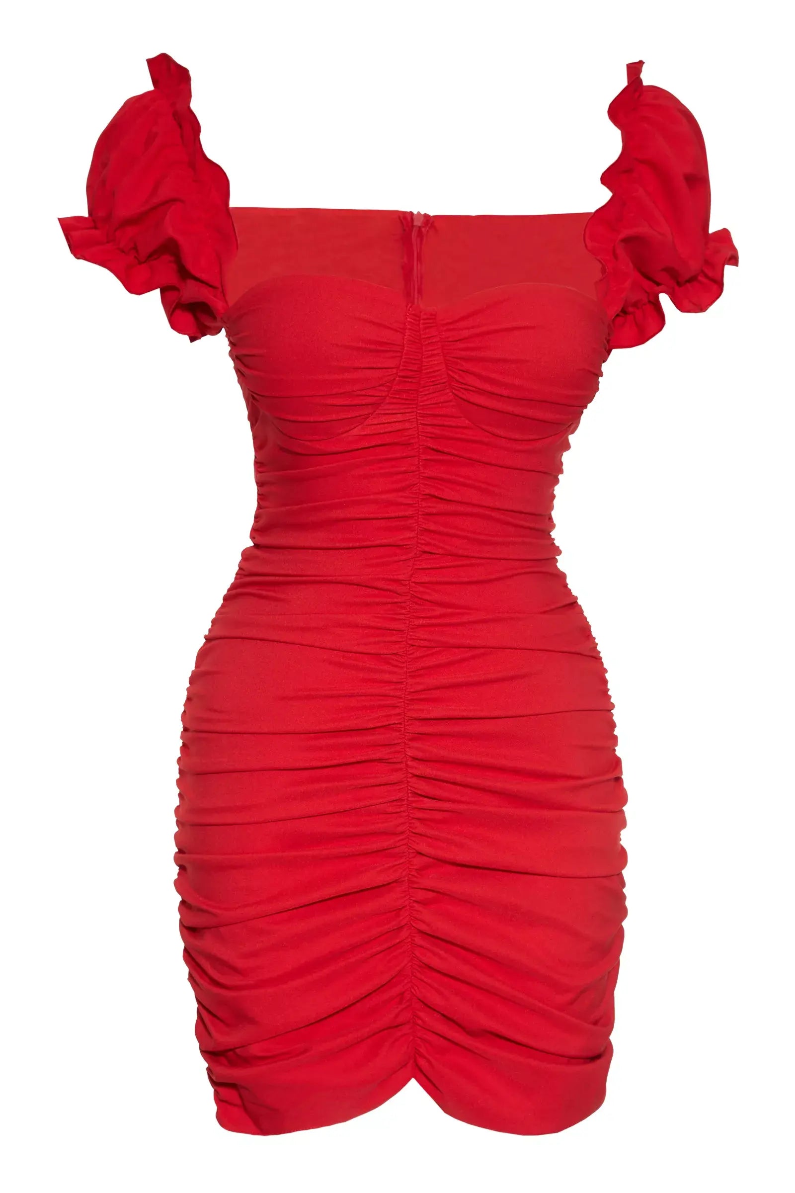 Ruche Bodycon Dress - House of Banke