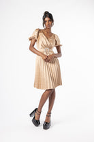 Serénité Belted Dress - Beige - House of Banke