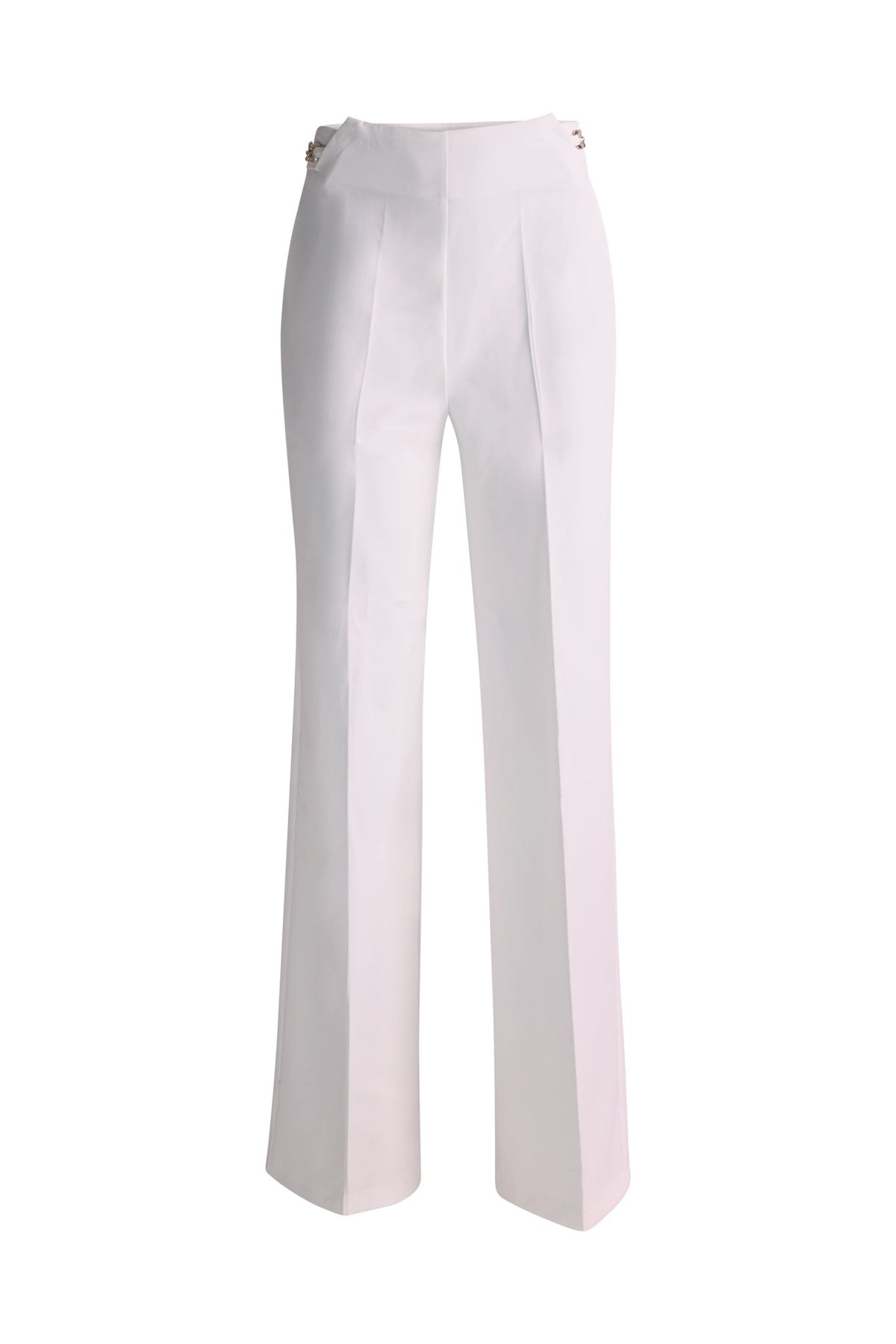 The Gold Link Flare Pants - Ivory Edition 