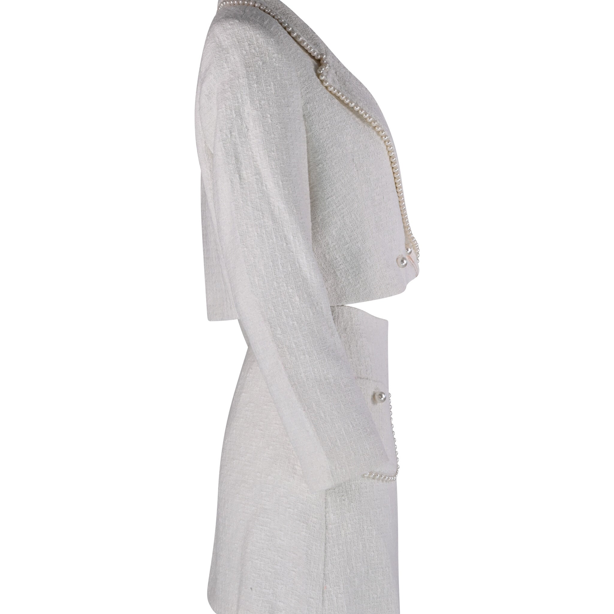 Mira Tweed Ivory Suit - House of Banke