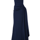 Navy Crystal - Drape Evening Gown - House of Banke