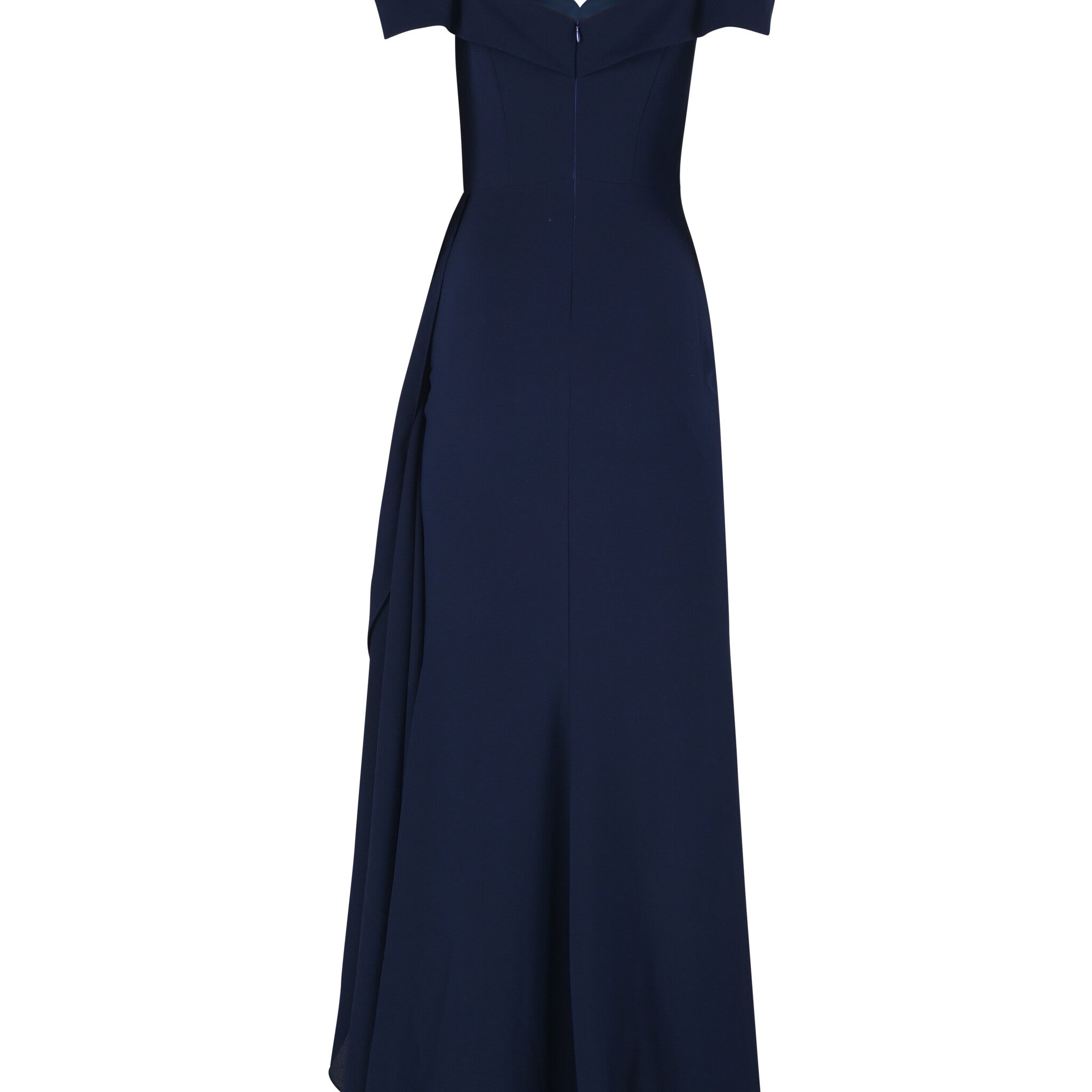 Navy Crystal - Drape Evening Gown - House of Banke