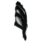 Feather Trimmed Sheer Poncho In Black - House of Banke